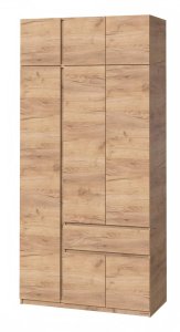 Шафа з антресоллю "Брайт" 1221х520х2400 h . Дуб крафт золотий (лівосторонній)