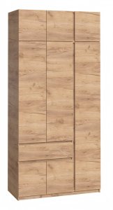 Шафа з антресоллю "Брайт" 1221х520х2400 h . Дуб крафт золотий (правосторонній)