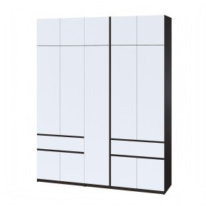 Шафа з антресоллю та полицями "Брайт" 2021х520х2400 h . Венге магія / білий