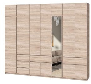 Шафа з антресоллю та дзеркалом "Брайт" 3021х520х2400 h .