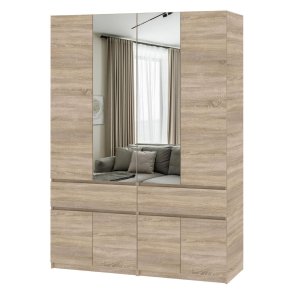 Шафа з дзеркалом "Брайт" 1600 x 520х2000 h . Дуб сонома