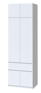 Шкаф с антресолью "Брайт" 800х520х2400 h . Белый