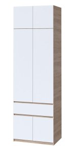 Шафа з антресоллю "Брайт" 800х520х2400 h . Дуб сонома / Білий