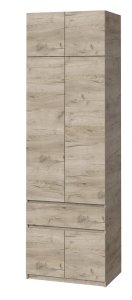 Шкаф с антресолью "Брайт" 800х520х2400 h . Дуб крафт серый