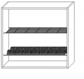 Навесной Шкаф 80ВВC витрина сушка (800х718) Шарлотта 1