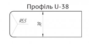 Столешница U-38 (min. 200 мм.) 1