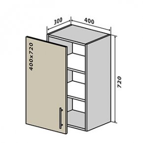 Навесной Шкаф №3 витрина (400x720) Парма 1