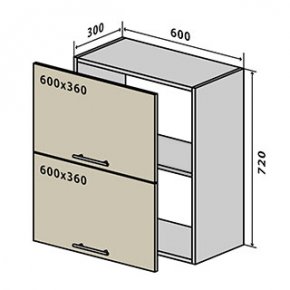 Навесной Шкаф №20 витрина окап (600x720) Парма 1