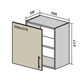 Навесной Шкаф №52 (500x577) Соло 1