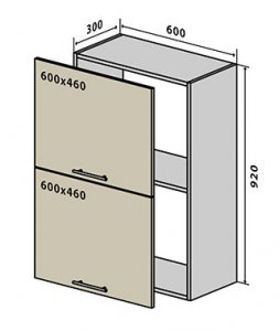 Навесной Шкаф №60 окап (600x920) Колор-Микс 1