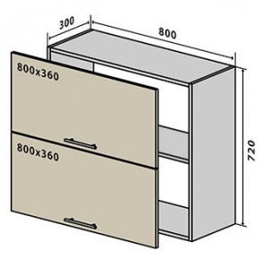 Навесной Шкаф №21 окап (800x720) RioLine 1