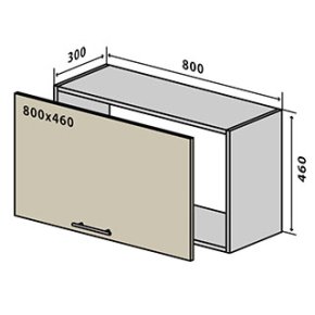 Навесной Шкаф №51 окап (800x460) Мода мат Soft Touch 1