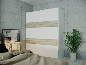 Шафа купе L-Caiser Білий / Білий вставки Клондайк 2 ДСП 180х60х213 1