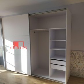 Шкаф купе G-Caiser Белый 2 ДСП / 3 части 220х60х240 1