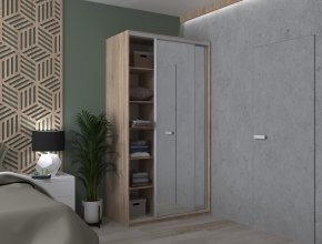 Шкаф купе Сити Лайт Дуб Cонома 2 Зеркала 120х60х225 4