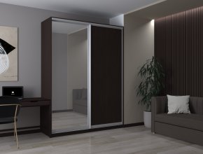 Шафа купе Сіті 24 Венге 1 ДСП / 1 Дзеркало 180х60х240 2