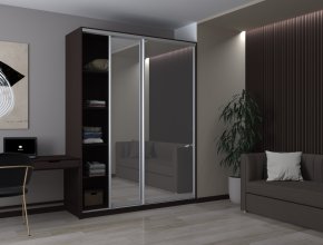 Шафа купе Сіті 24 Венге 2 Дзеркала 180х60х240 3
