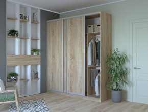 Шкаф купе Сити 24 Дуб Cонома 3 ДСП 208х60х240 2