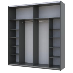 Шкаф купе G-Caiser Графит / Белый 2 ДСП / 3 части 220х60х240 4
