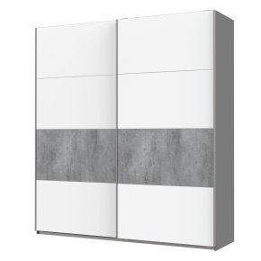 Шафа купе G-Caiser Графіт / Білий вставка Бетон 2 ДСП / 4 частини 220х60х240 4
