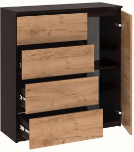 Комод "Брайт" 1000х376х950 h . Венге магія / Дуб крафт золотий Тілес. спрям. (правосторонній) 2