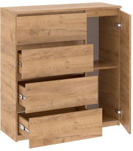 Комод "Брайт" 1000х376х950 h . Дуб крафт золотий (телескопічні напрямні) правосторонній 2