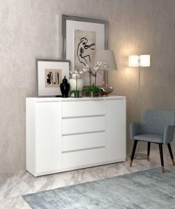 Комод "Брайт" 1392х376х950 h . Німфея альба (Телескопічні напрямні) 3