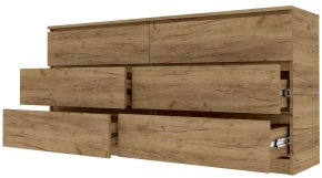 Комод "Брайт" 1500х376х730 h . Дуб крафт золотий (телескопічні напрямні) 2