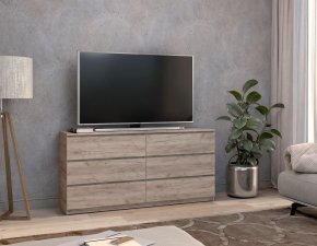 Комод "Брайт" 1500х376х730 h . Дуб крафт серый (телескопические направляющие) 4