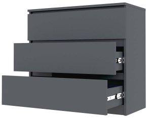 Комод "Брайт" 800х376х730 h . Антрацит (телескопические направляющие) 1