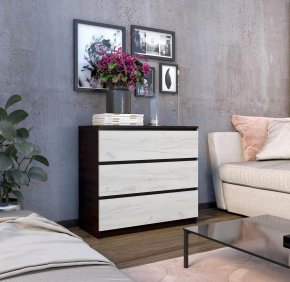 Комод "Брайт" 800х376х730 h . Венге магія / Дуб крафт білий (телескопічні напрямні) 2