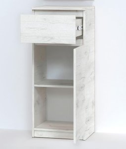 Тумба-комод "Брайт" 700х376х950 h . Дуб крафт серый / Дуб крафт белый (телескоп. направляющие) 1