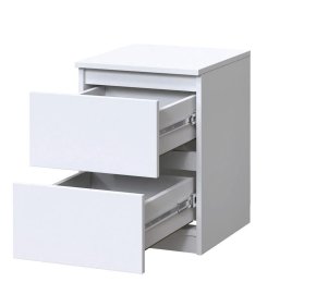 Тумба прикроватная "Брайт" с 2 ящиками 400х376х511 h . Белый 2