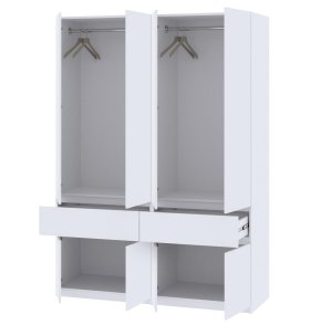 Шкаф "Брайт" 1600х520х2000 h . Белый (Телескопические направляющие) 2