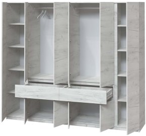 Шафа "Брайт" 2442х520х2000 h . Дуб крафт білий (Телескопічні напрямні, лівосторонній) 2