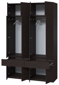 Шкаф с антресолью "Брайт" 1600х520х2400 h . Венге магия (Телескопические направляющие) 2