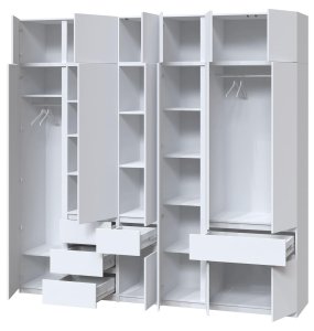 Шкаф с антресолью "Брайт" 2621х520х2400 h . Нимфея альба (левосторонний) 1