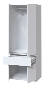 Шкаф "Брайт" 800х520х2000 h . Белый (Телескопические направляющие) 1