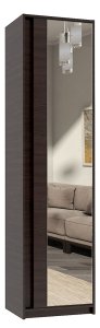 Шафа-пенал з полицями та дзеркалом "Брайт" 520х376х2000 h . Венге магія 1