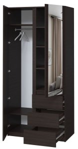 Шафа з дзеркалом "Брайт" 1000х520х2000 h . Венге магія (Телескопічні напрямні) 1