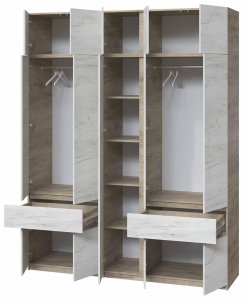 Шафа з антресоллю та дзеркалом "Брайт" 2021х520х2400 h . 1