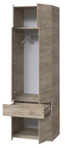 Шкаф с антресолью "Брайт" 800х520х2400 h . Дуб крафт серый 1