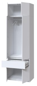 Шафа з антресоллю та дзеркалом "Брайт" 800х520х2400 h . Німфея альба 2