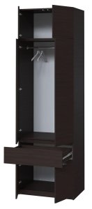 Шкаф с антресолью и зеркалом "Брайт" 800х520х2400 h . Венге магия 2