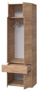 Шкаф с антресолью и зеркалом "Брайт" 800х520х2400 h . Дуб крафт золотой 2