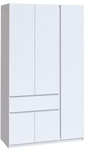 Шкаф с полками для документов "Брайт" 1221х520х2000 h . Белый (правосторонний) 1