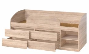 Ліжко "Брайт" з дитячим обмежувачем та ящиками 835x2032x840 . Дуб сонома (лівостороння) 2