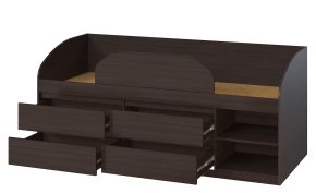 Ліжко "Брайт" з дитячим обмежувачем та ящиками 835x2032x840 . Венге магія (лівостороння) 2