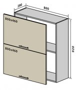 Навесной Шкаф №61 окап (800x920) Moda