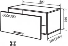 Навесной Шкаф №11 (800x360) окап витрина Кредо